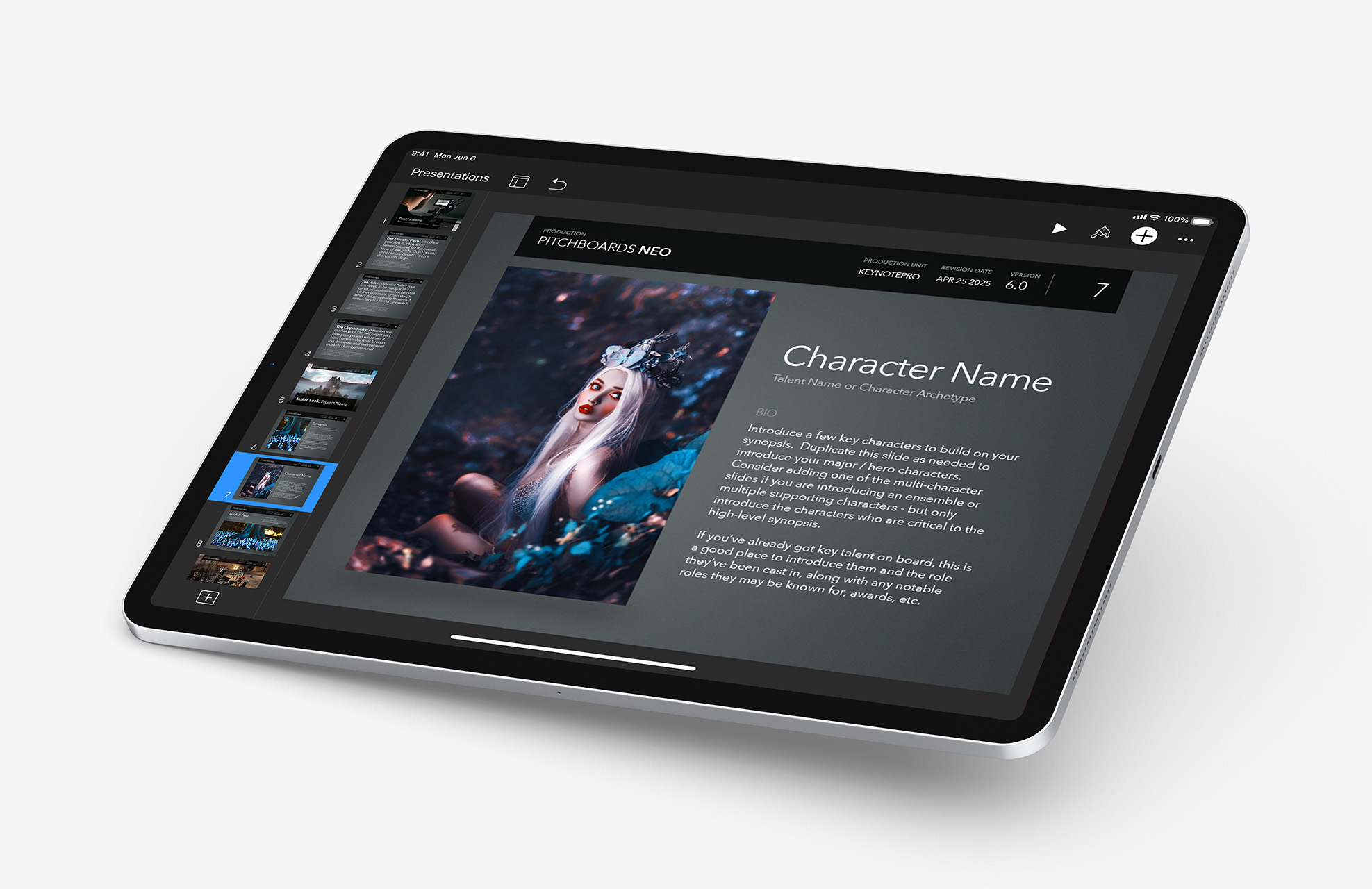 PitchBoards Neo in Keynote for iOS
