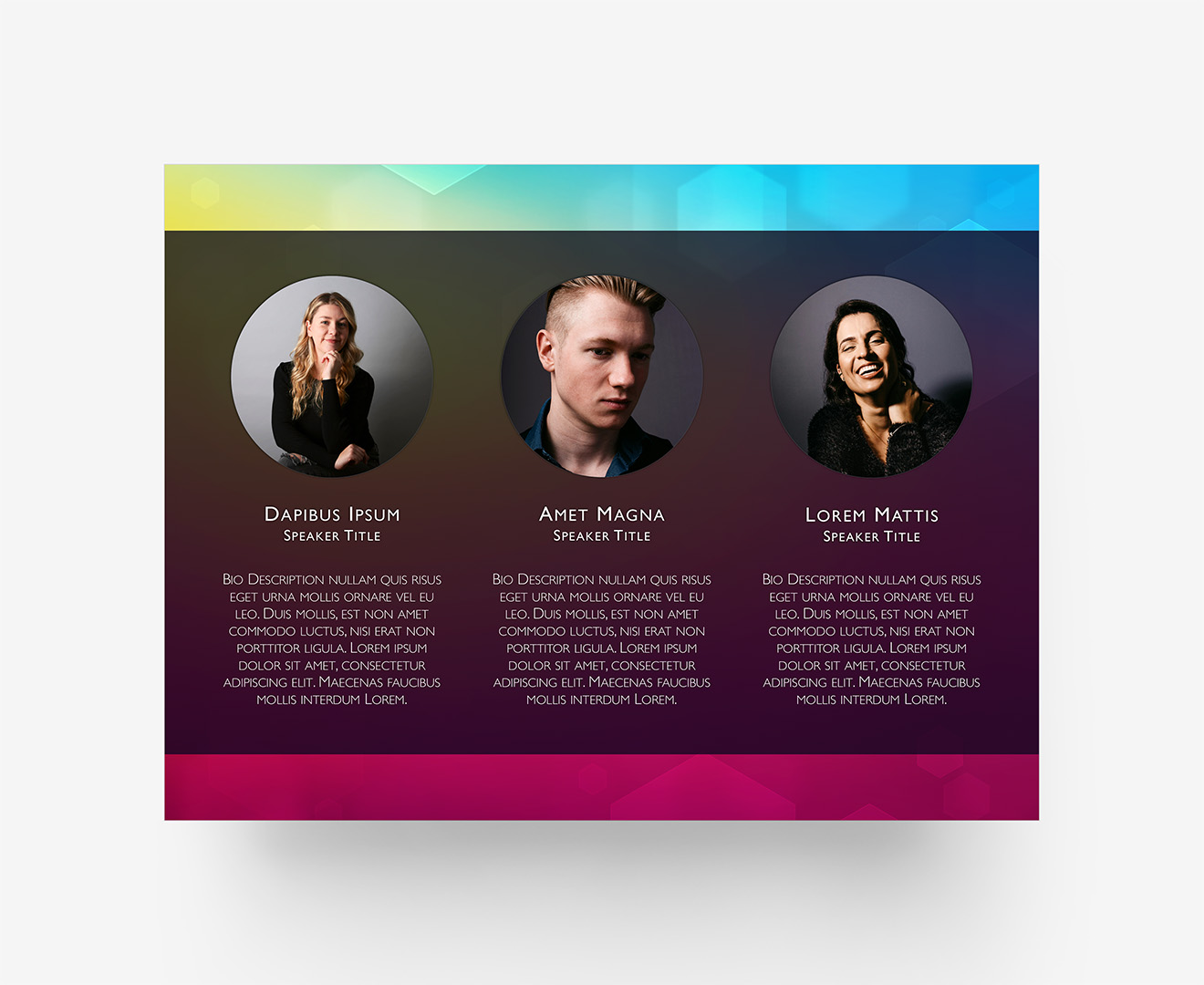 Aurora NXT - Speaker Bios Layout