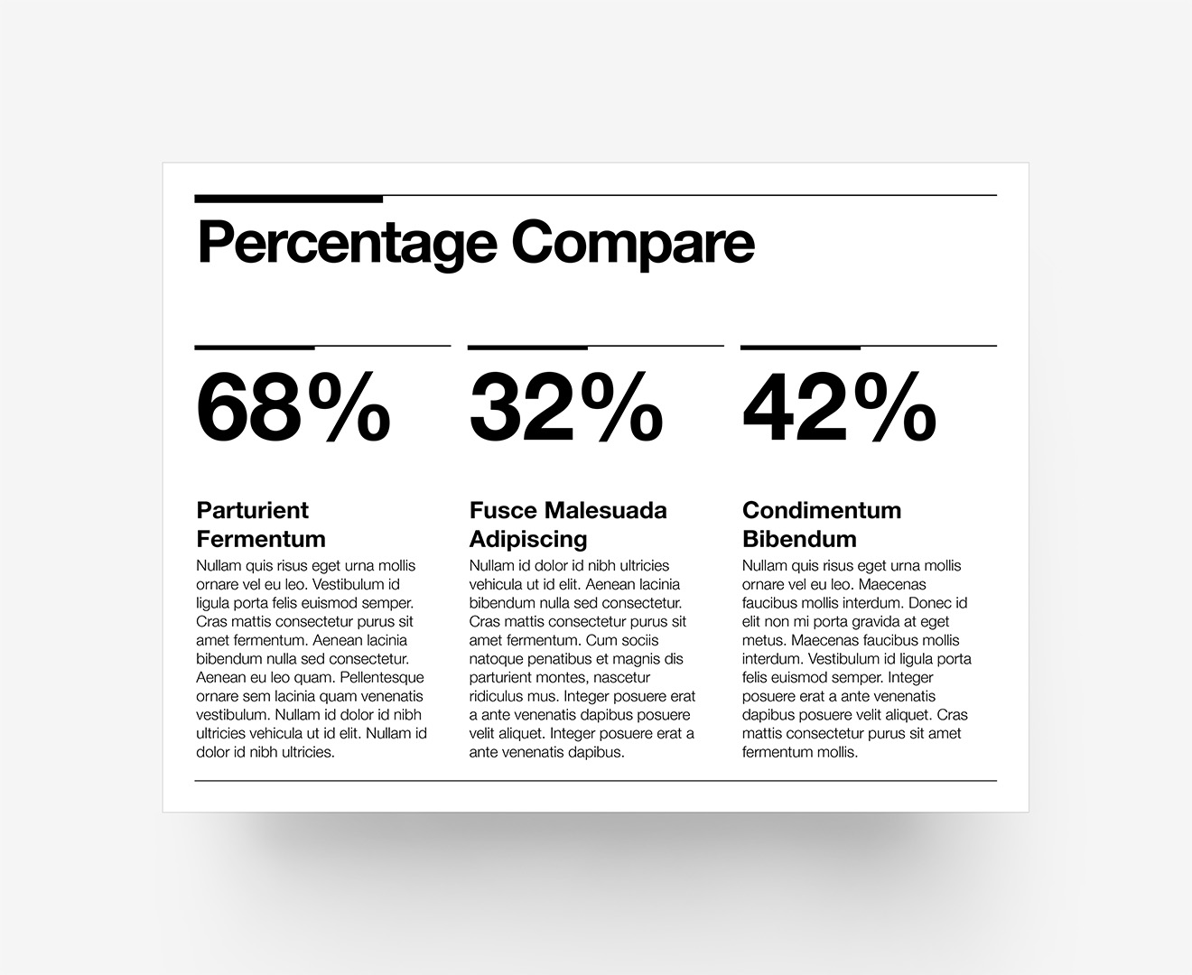 Geneva - 3-Percentage Compare-Contrast Layout