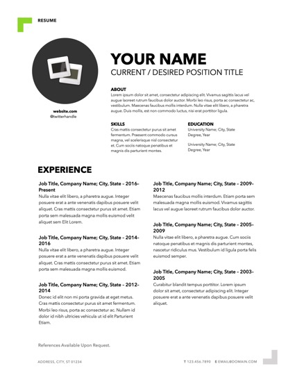 Inductor for Pages: Resume