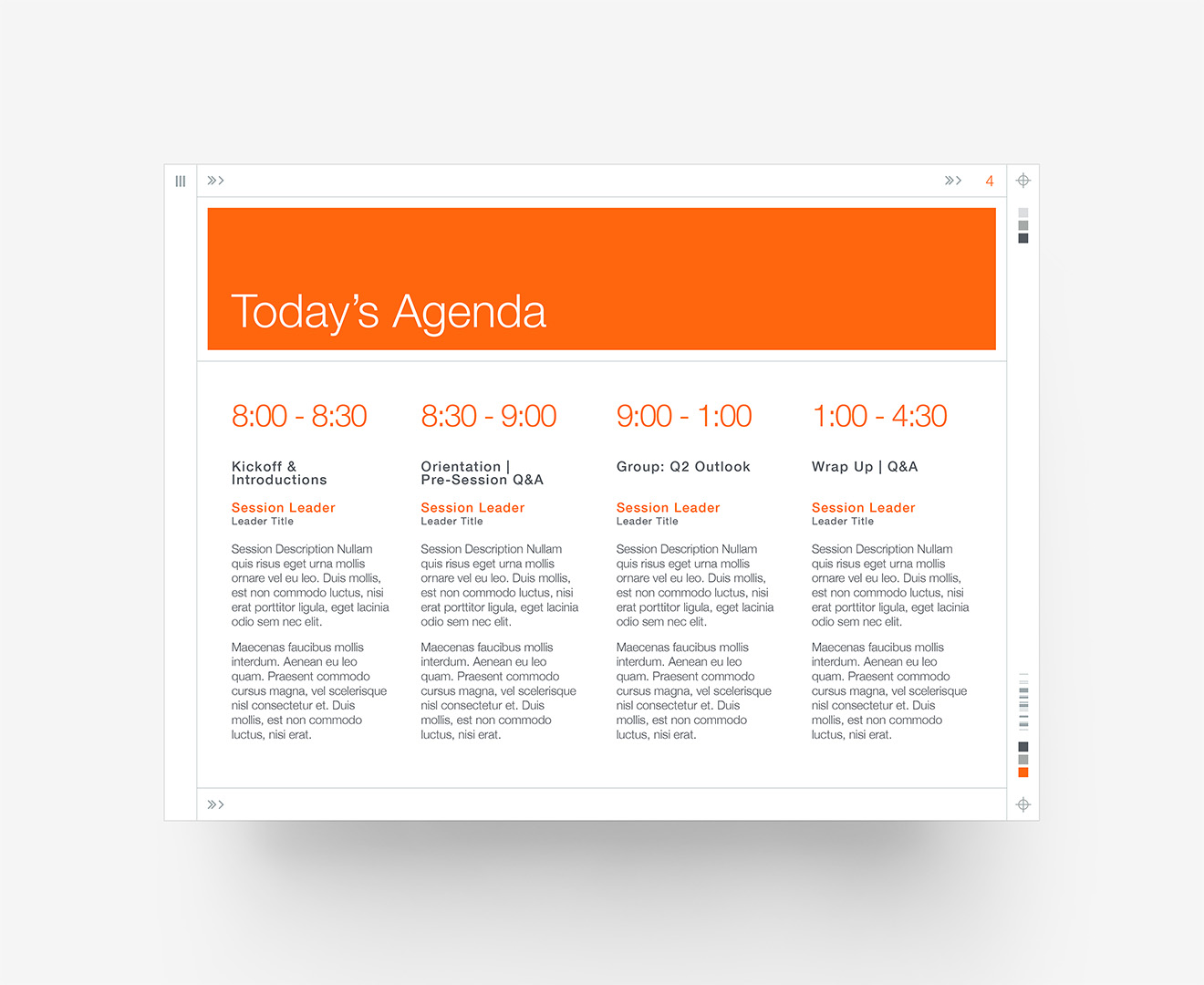 Palo Alto NXT - Topic Agenda Layout