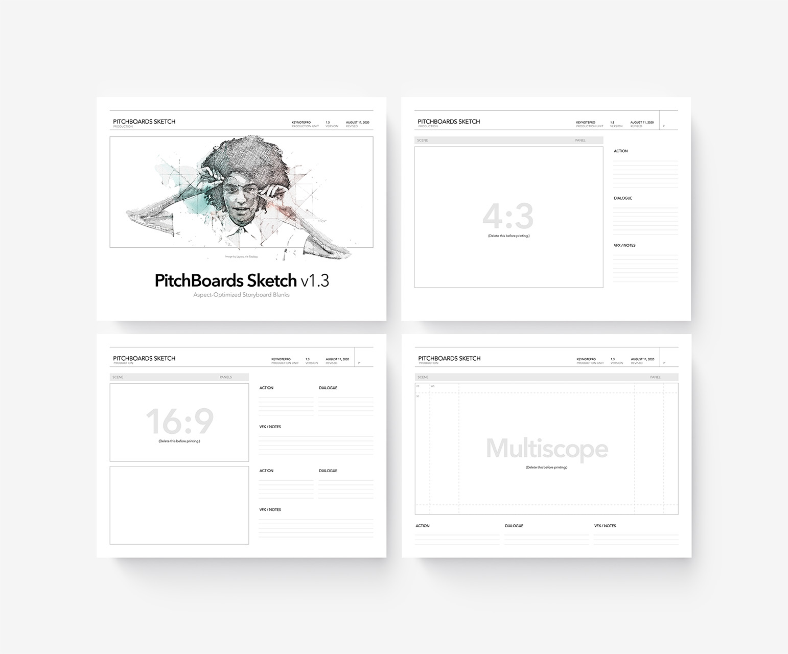 PitchBoards NXT - PitchBoards Sketch Templates for Pages