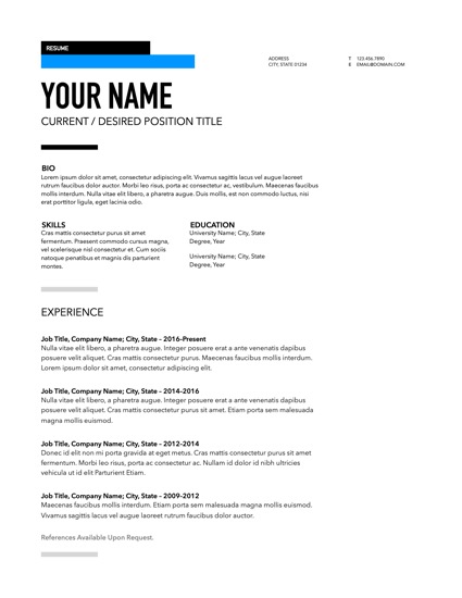 Rainier for Pages: Resume