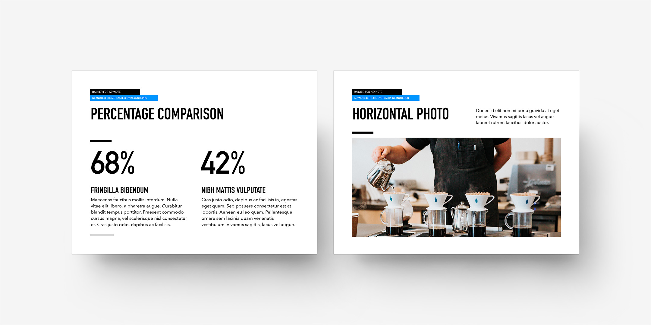 Vienna - Percentage Comparison and Horizontal Photo Layouts