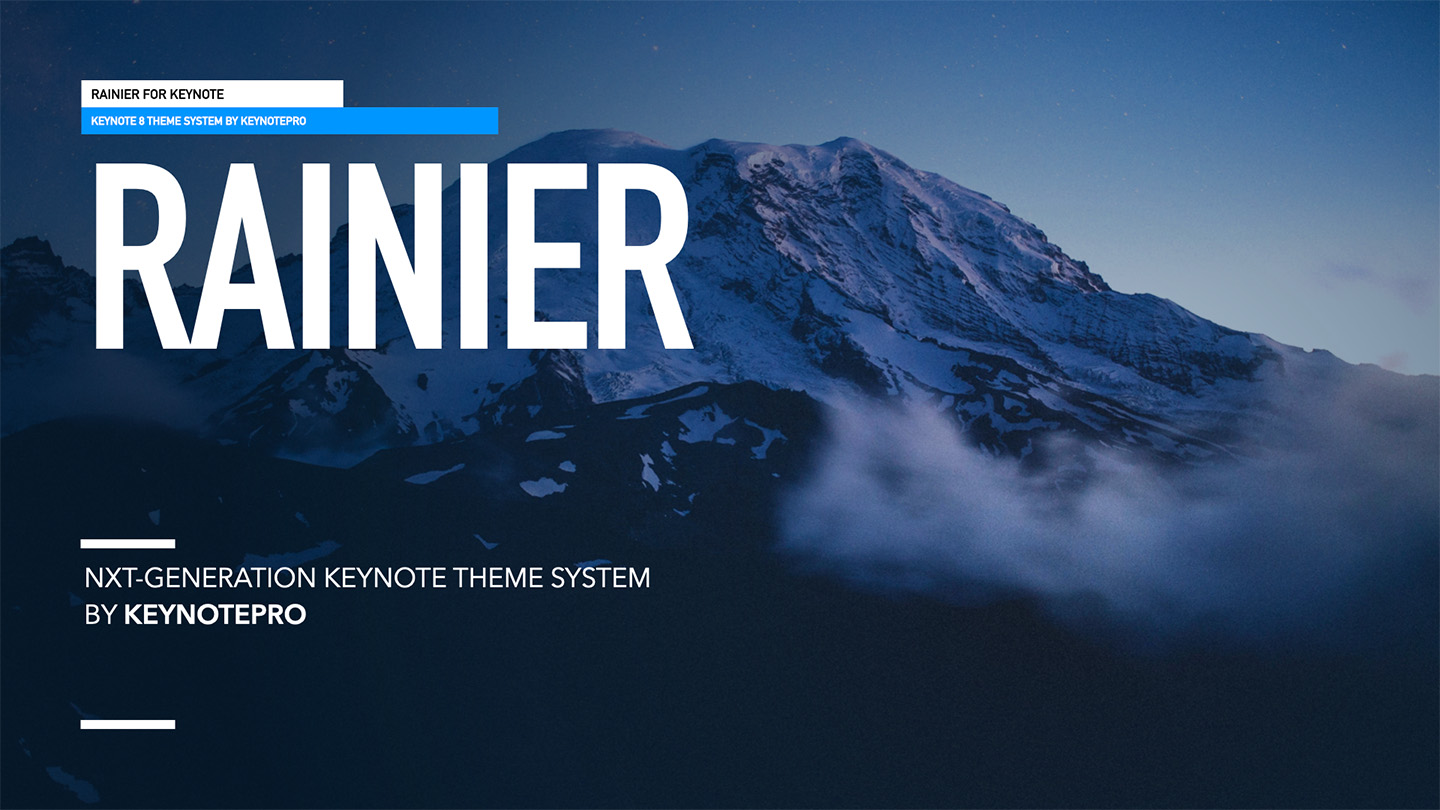 Hero Slide - Rainier for Keynote