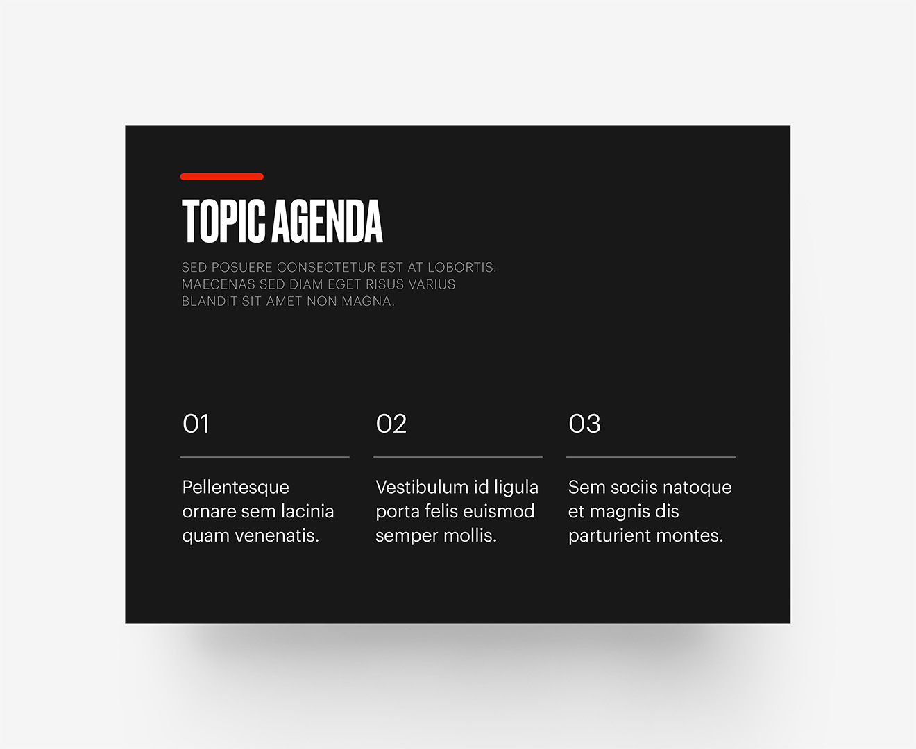 Umbra - Topic Agenda Layout