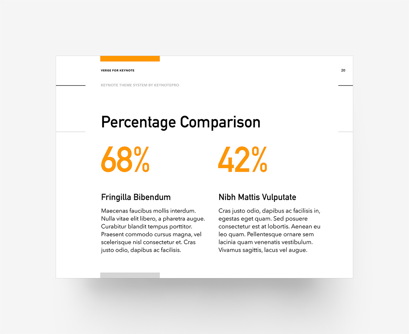 Verge -  Percentage Comparison Layout