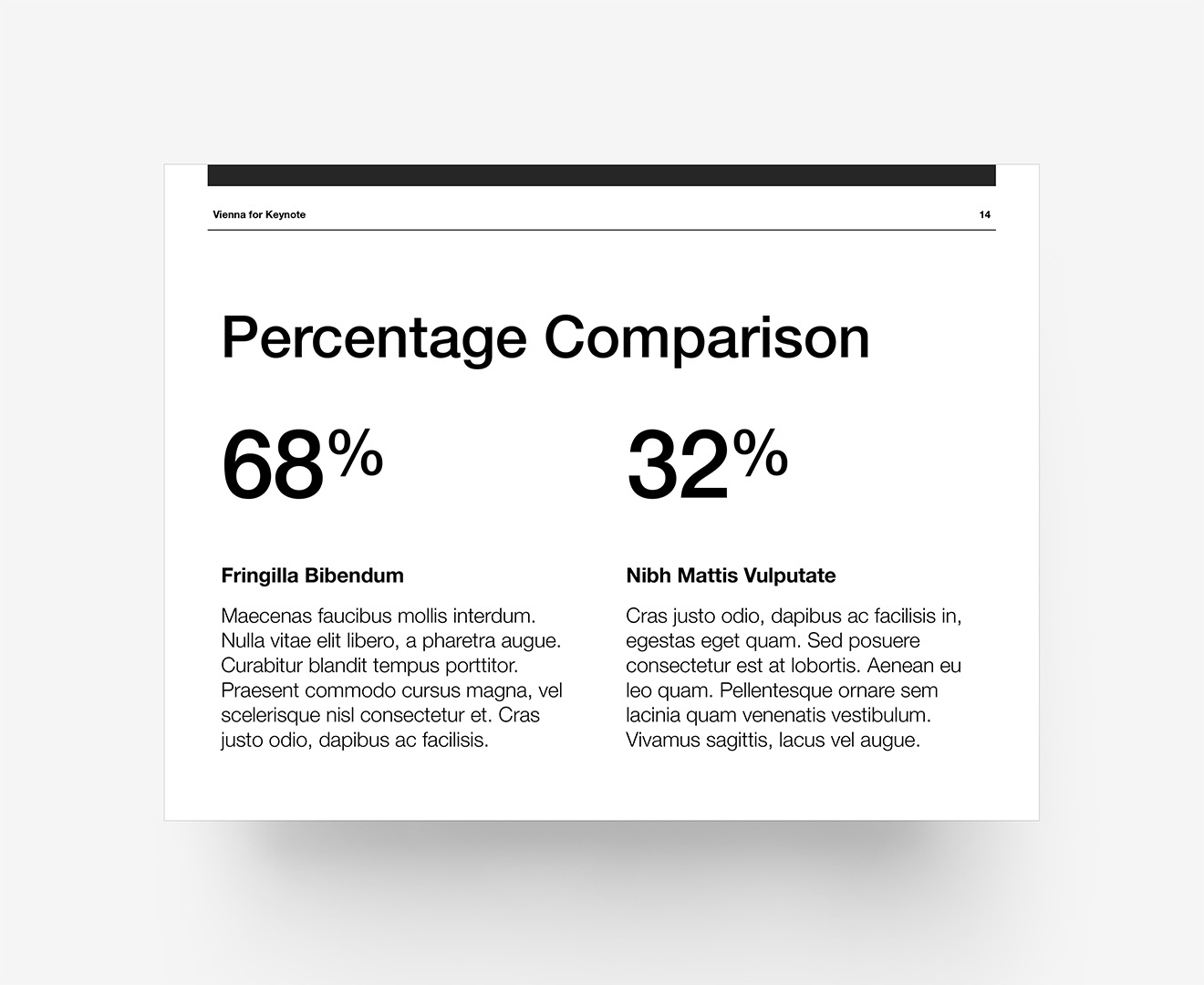 Vienna - Percentage Comparison Layout