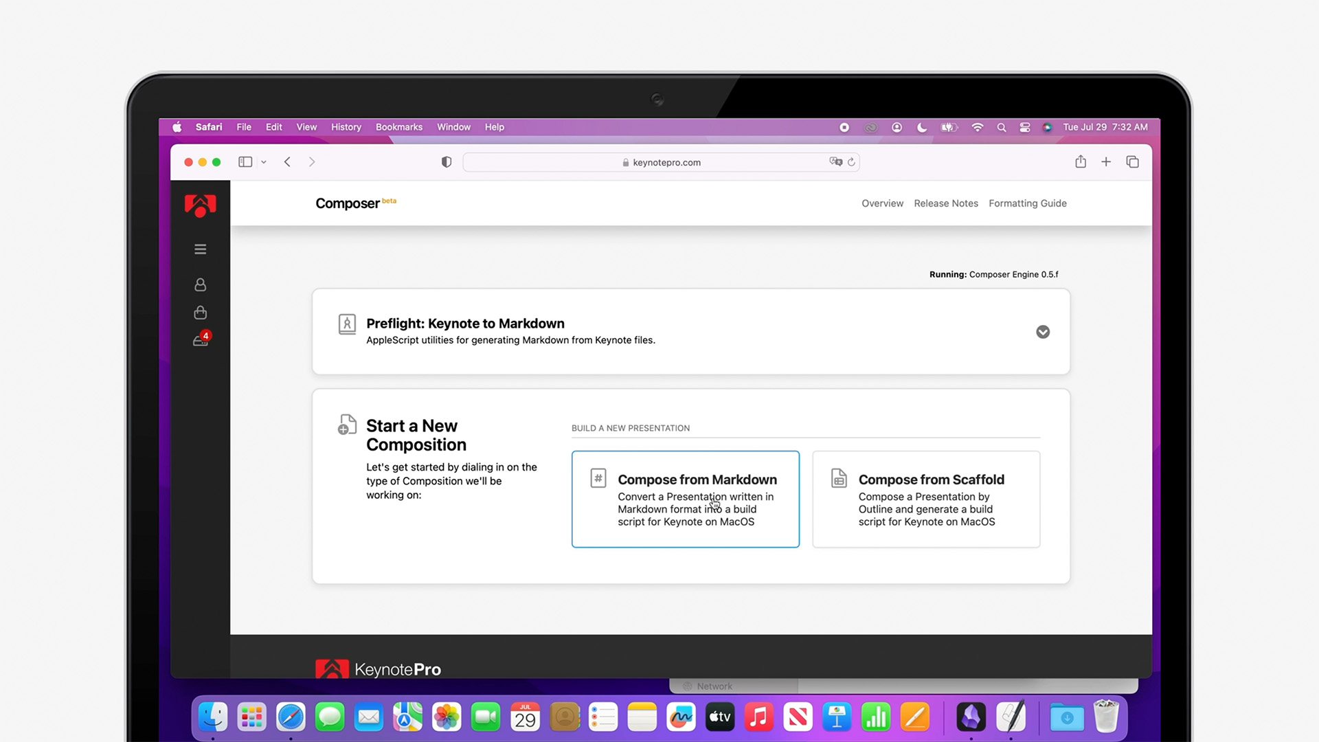 Selecting the Compose from Markdown Pathway in the composer web UI