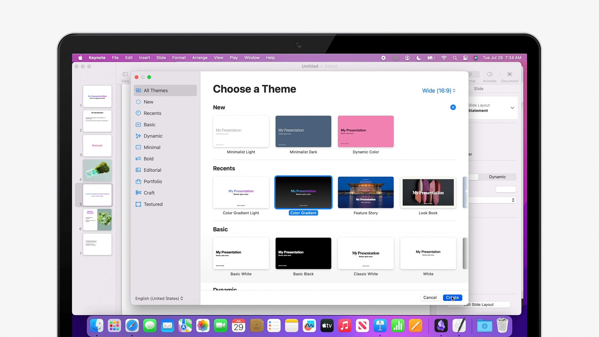 Selecting a different theme and size to re-run the build