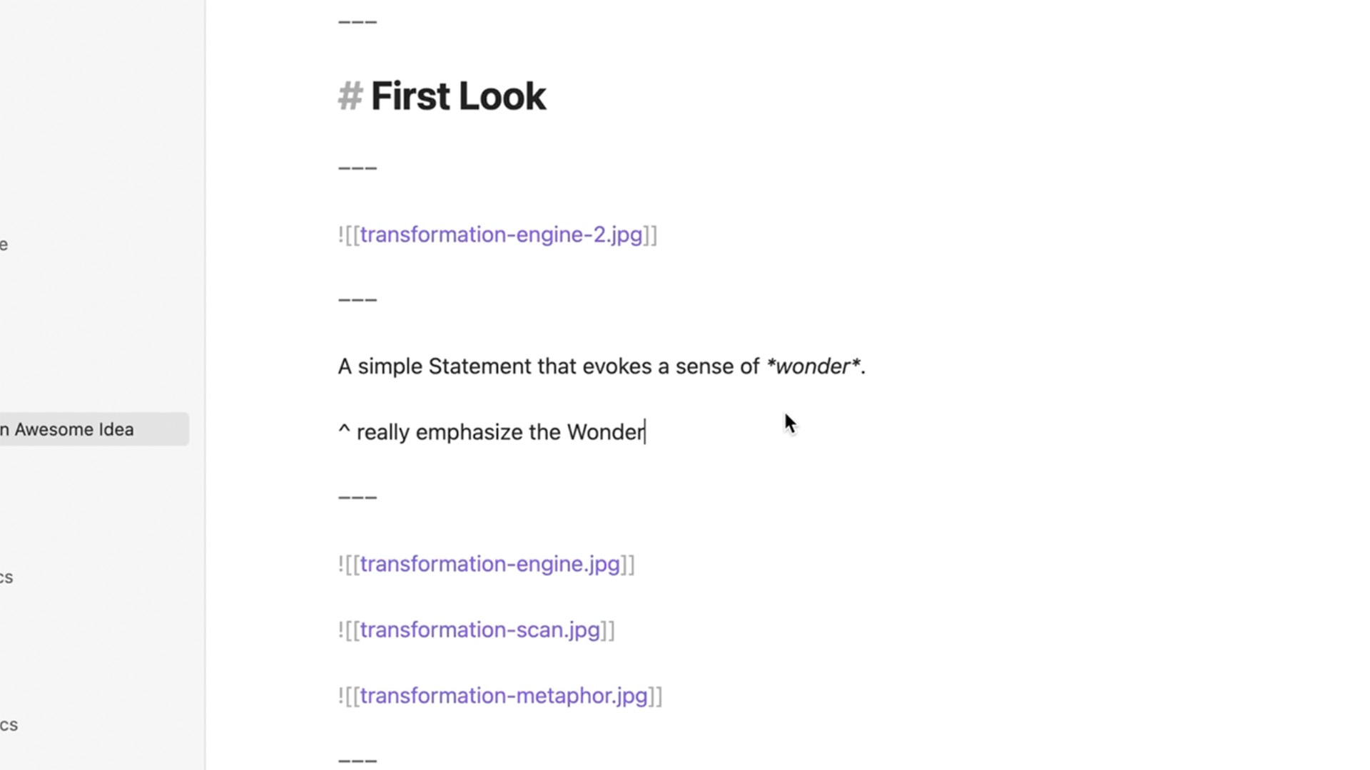 Adding Presenter Notes in Markdown on the Statement Slide