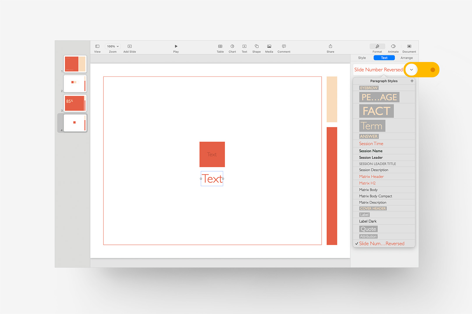 Assign the appropriate Primary / Accent color to the remaining tinted Paragraph Styles.