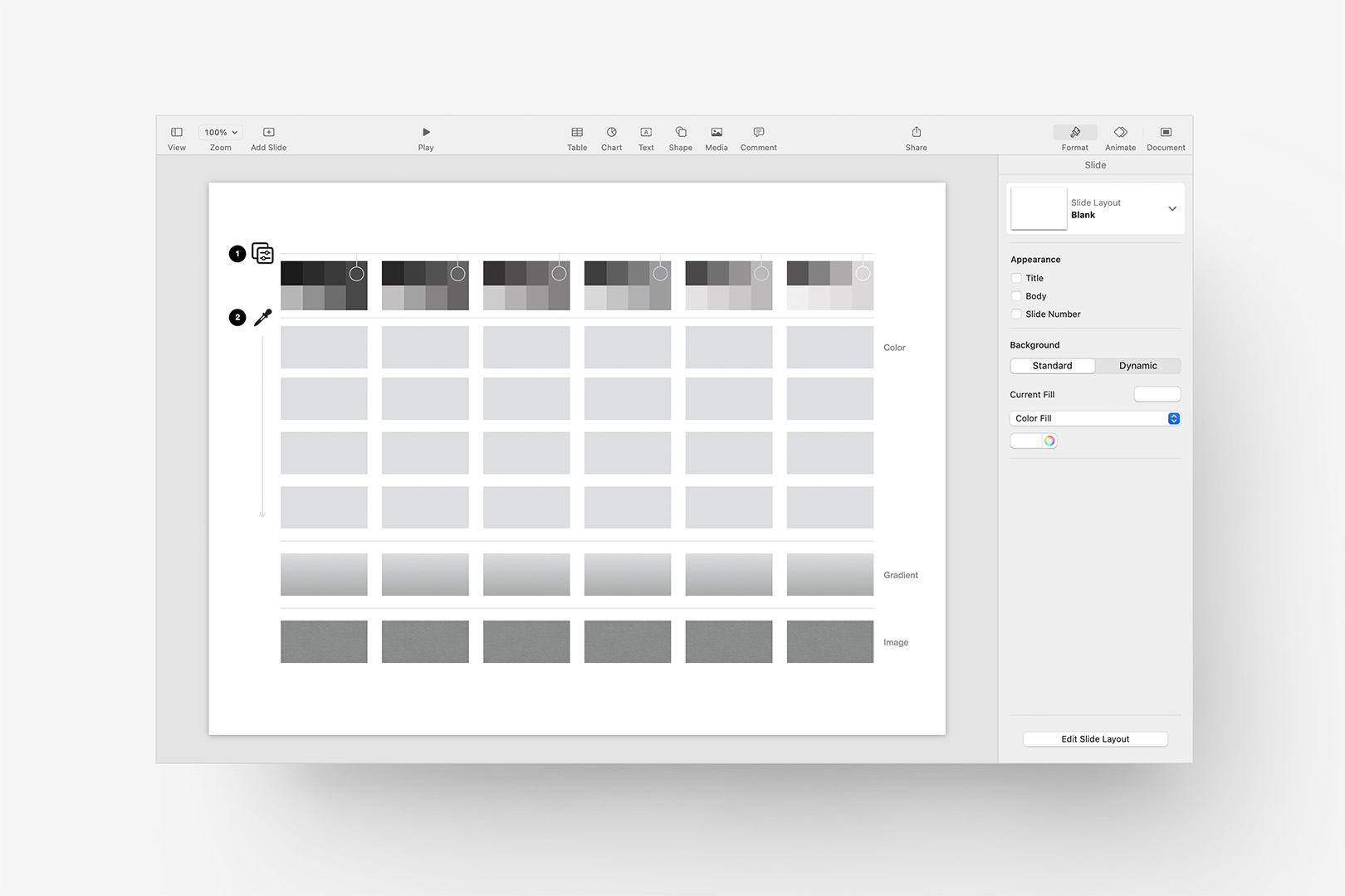 Open the Color Provisioning Starter slide to help speed things up.