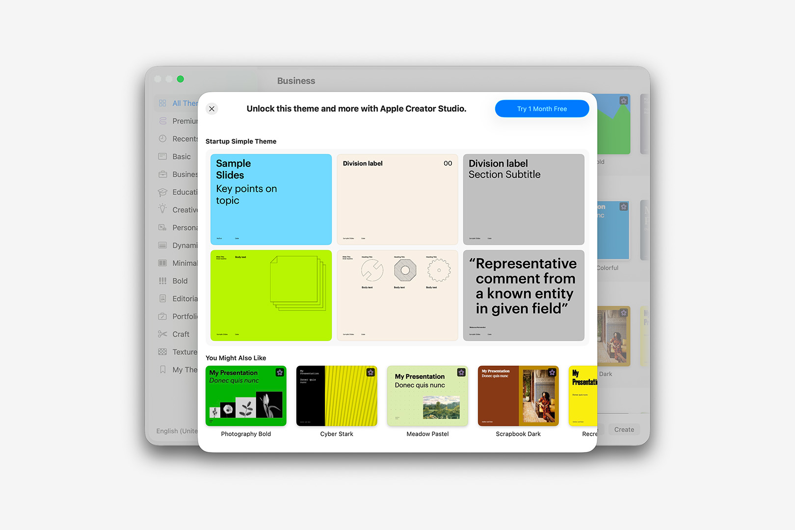 Preview a premium theme prior to subscription