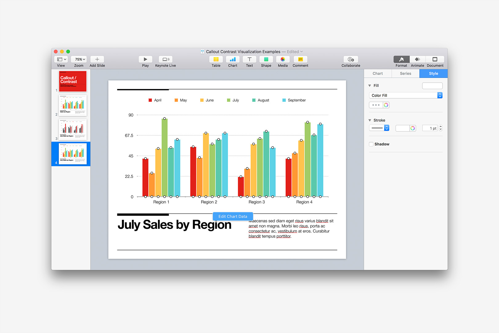 Alternate Step 1: Shift-Select all of the series, and select the Style Tab.