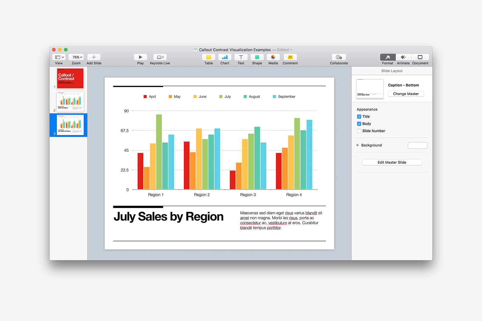 By the Title, we know we're supposed to focus on July - but the abundance of color makes that difficult to do.