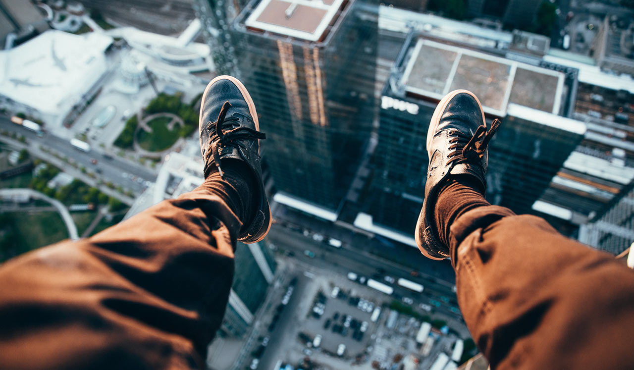 Brodie Vissers - Rooftopper Looking Down - 2015. Via Burst.Shopify.com
